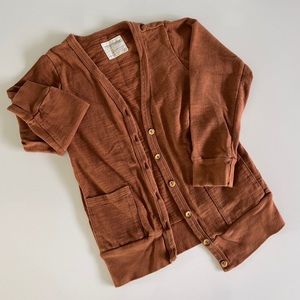 Mini Mioche tan cardigan